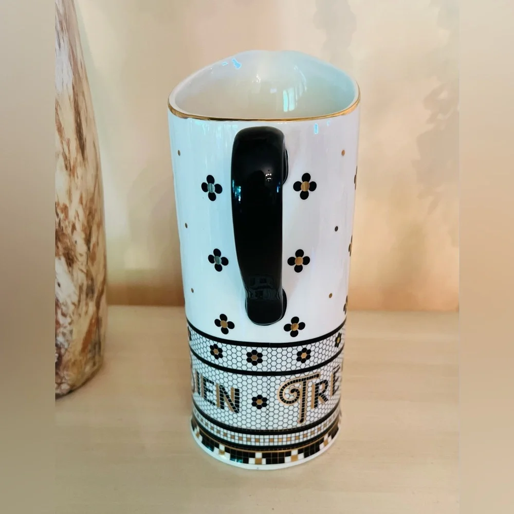 Anthropology The Bistro Tile Stoneware Pitcher 52oz - Picture 5 of 11
